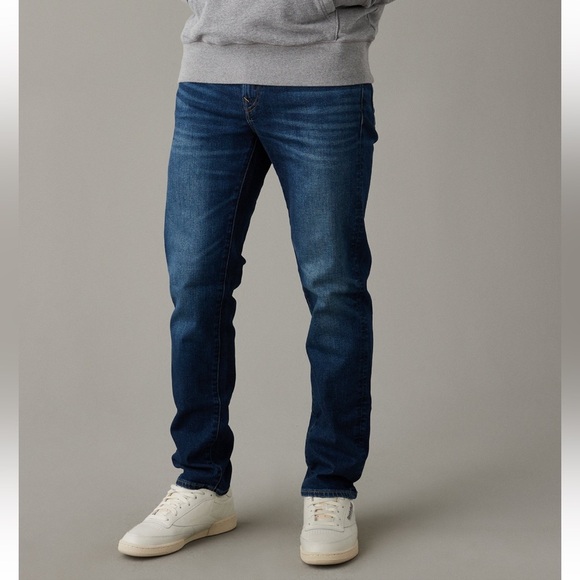 AE Men’s Slim Straight Flex Jeans - Picture 1 of 8